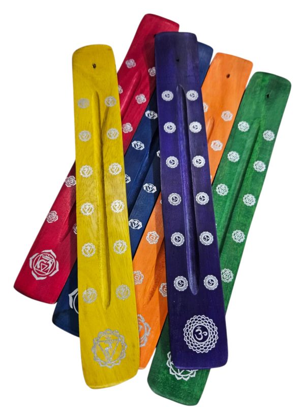 Chakra incense wood holders