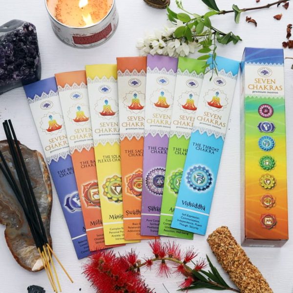 7 Chakras Incense Pouch Green Tree