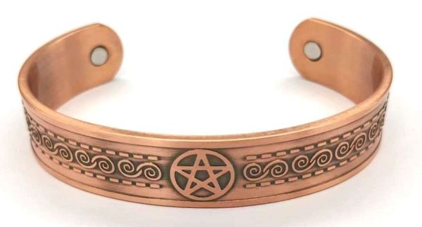 Magnetic Copper Bracelet Pentagram