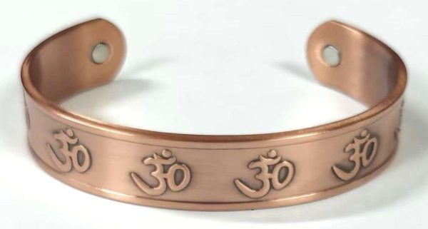 Magnetic Copper Bracelet Om