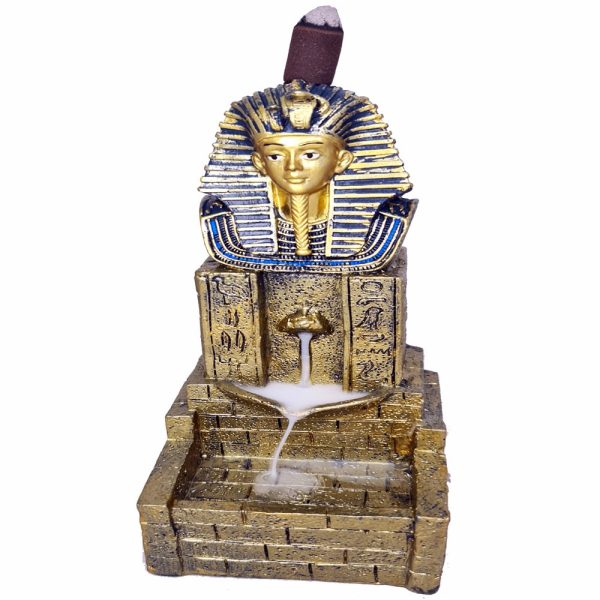 POLYRESIN BACKFLOW BURNER - Egyptian Head 7cm x 10cm x 20cm