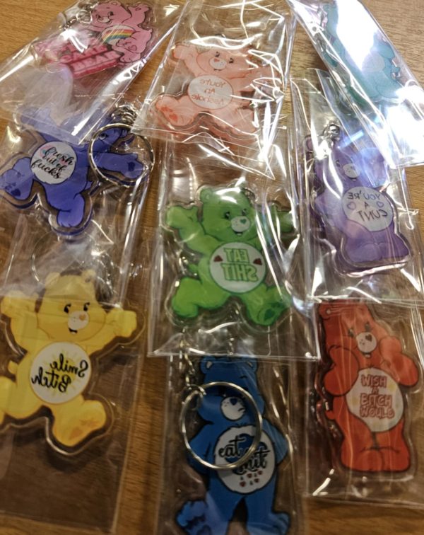 Lucky dip carebear keyrings