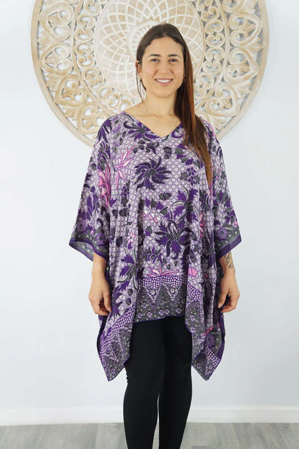 Short Tunic "Bandung"- plus size purple