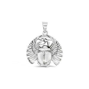 925 SS Eye of Horus Egyptian with Scarab Beetle pendant