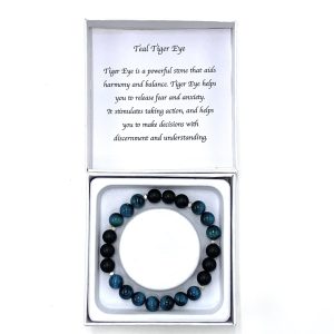 Teal Tiger Eye Bracelet