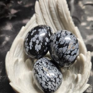 Snow flake obsidian tumble