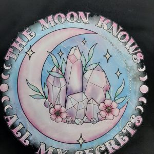 "Moon knows all my secrets" plus size top- black