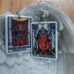 Tarot card earrings