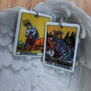 Tarot card earrings