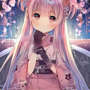 New! anime (pink) shower curtain 120x180cm