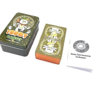 Teddy tarot cards and tin