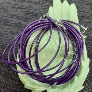 Single strand purple jewellers cord with clips (bs)