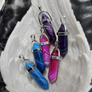 Dyed Agate DT Pendant (bs)
