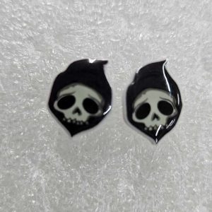 Acrylic stud earrings- reaper (bs)