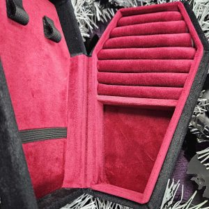 Coffin velvet jewellery boxes