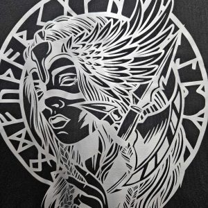 Viking Shield Maiden - black hoodie (bs)
