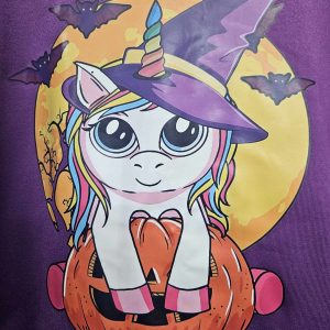 Pumpkin Unicorn Hoodie - purple (bs)