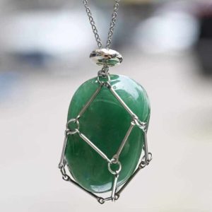 Silver chain tumble holder- large