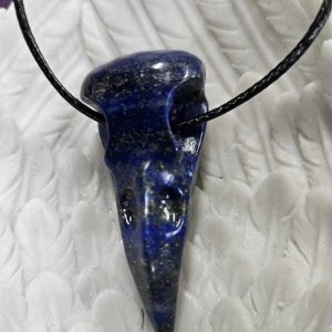 Raven head pendant- Lapis (bs)