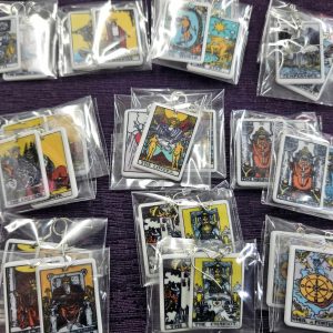 Tarot card earrings