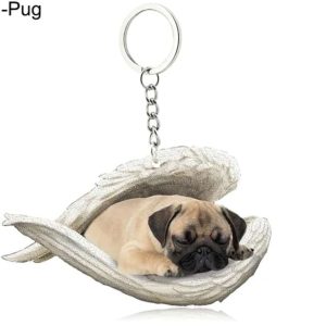 Angel keyring- pug