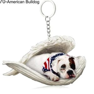 Angel keyring- American bulldog