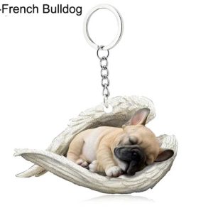 Angel keyring- French bulldog