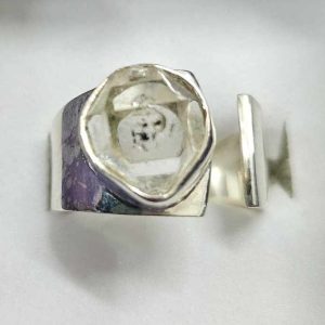 Herkimer diamond ring - size 9