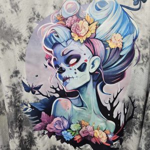 zombie girl - plus size top-grey glacier