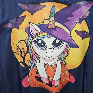 Pumpkin Unicorn - plus size top blue