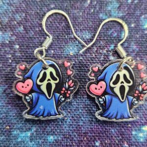 Ghost face earrings (hm)