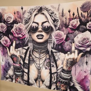 backdrop-girl with finger