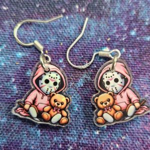 Pink bear Jason earrings (hm)