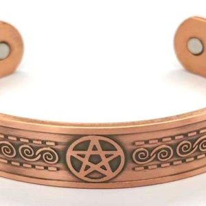 Magnetic Copper Bracelet Pentagram
