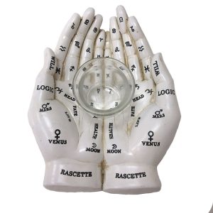 Cream Palm Reading Hand with Tealight Holder (bs)