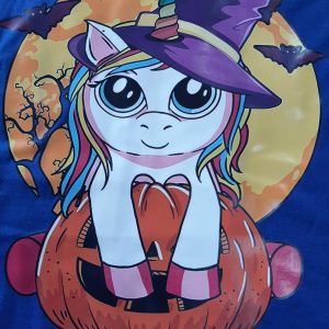 Pumpkin Unicorn - T-Shirt Blue