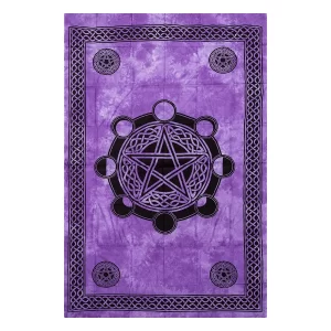 TAPESTRY - Pentacle with Moon Phases 150cm x 230cm