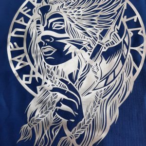 Viking Shield Maiden T-Shirt - Blue