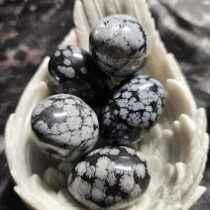 Snow flake obsidian tumble (hm)
