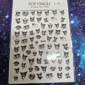 Nail sticker- Kuromi dark