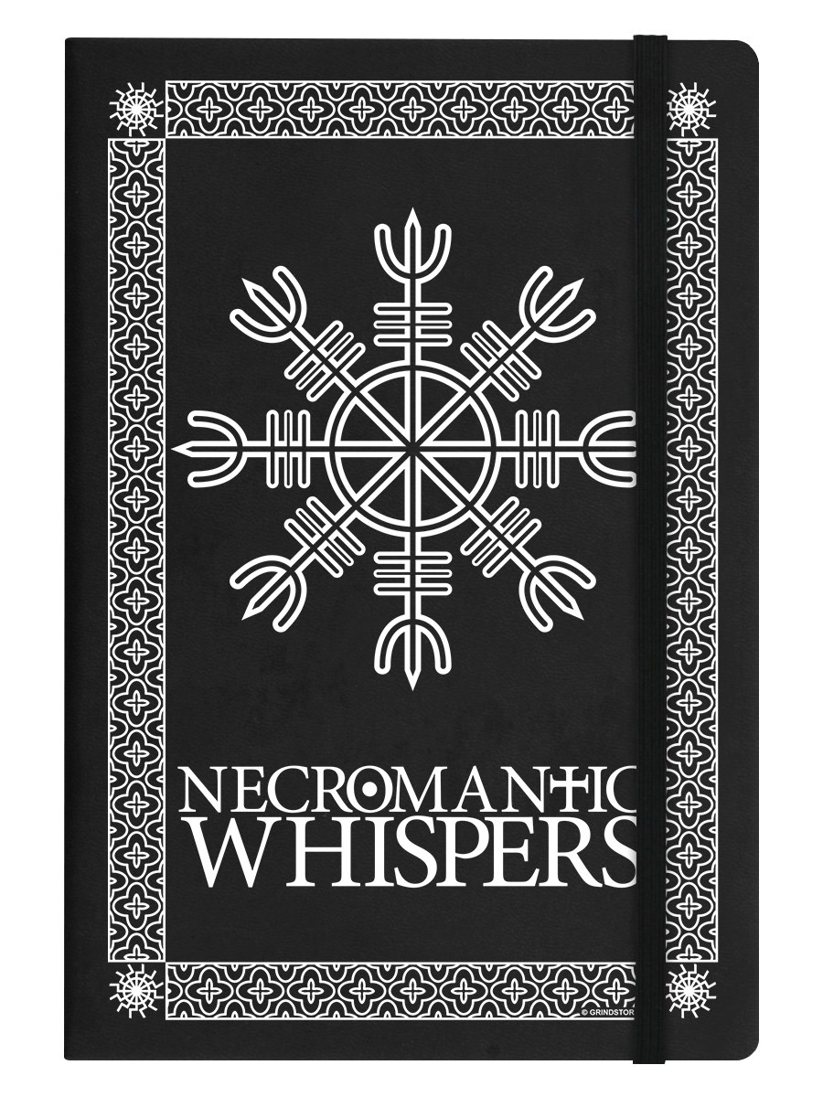 Necromantic Whispers A5 Black Hard Cover Notebook