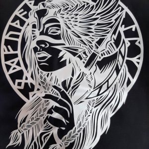 Viking Shield Maiden T-Shirt - Black