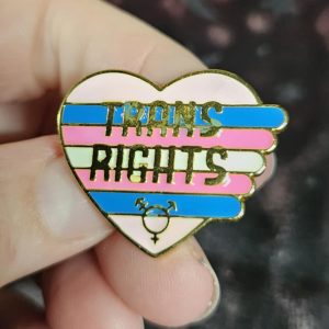 Trans right metal badge (hm)