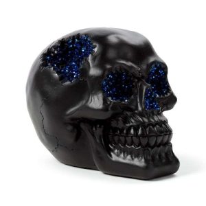 Black Crystal Cave Skull - Blue