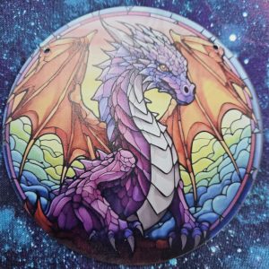 Round window hanger- rainbow dragon