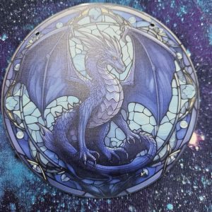 Round window hanger- blue dragon