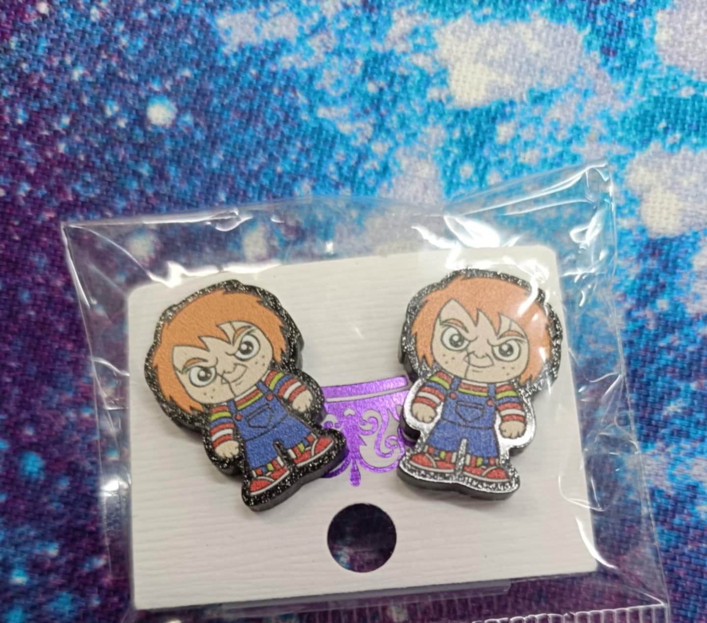 Stud earrings- chucky