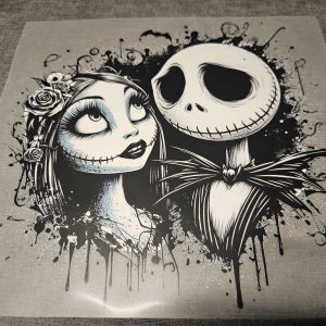 Customised T-Shirt- Jack and Sally white/black