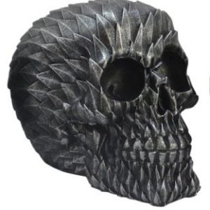 Patterned Skull - Silver
