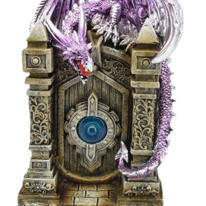 Purple Dragon On Castle Door with LED Light